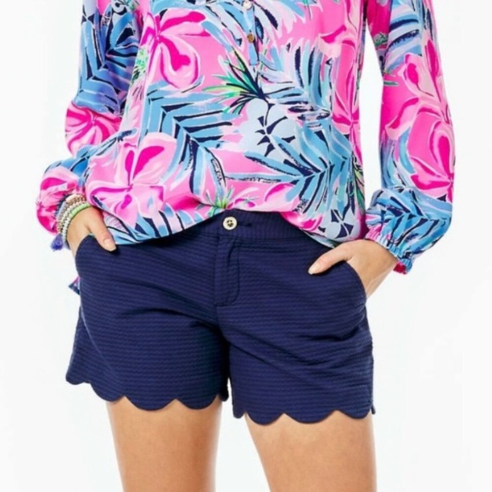Lilly Pulitzer Buttercup Short in Resort Blue, Size 00